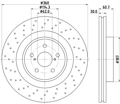 HELLA PAGID Тормозной диск 8DD 355 116-391